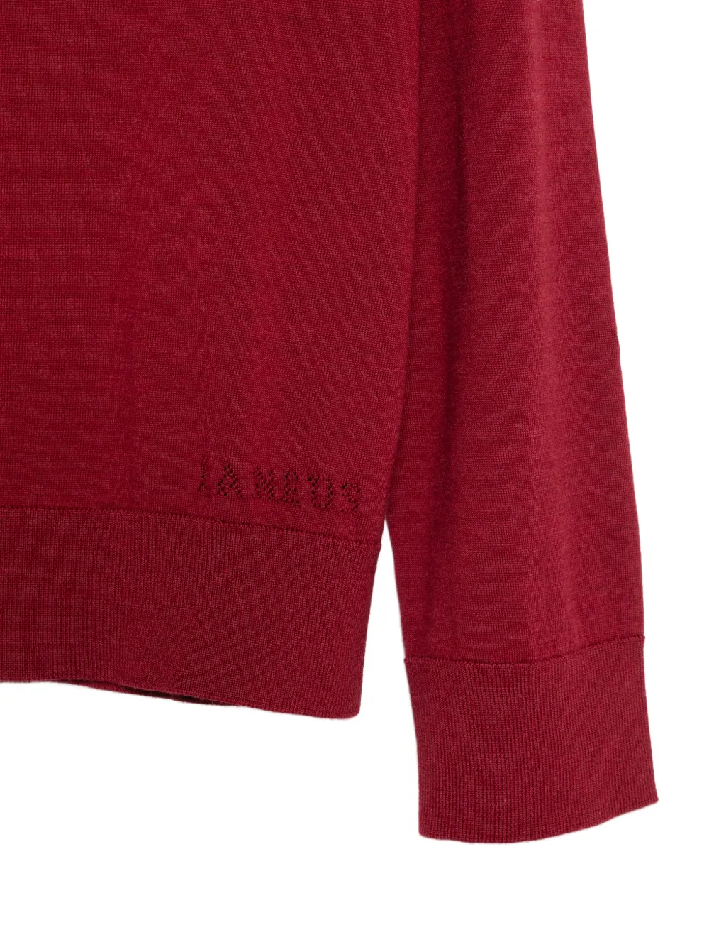  Laneus Roll-neck Logo Sweater - Red 