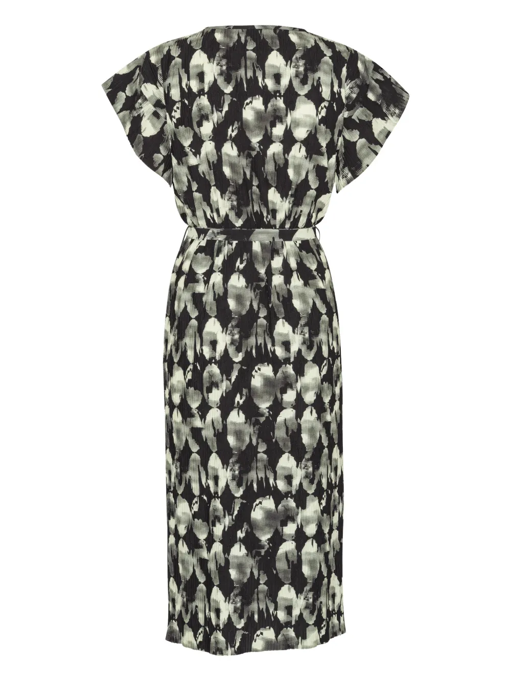 Henrik Vibskov Pina belted printed midi dress - Zwart