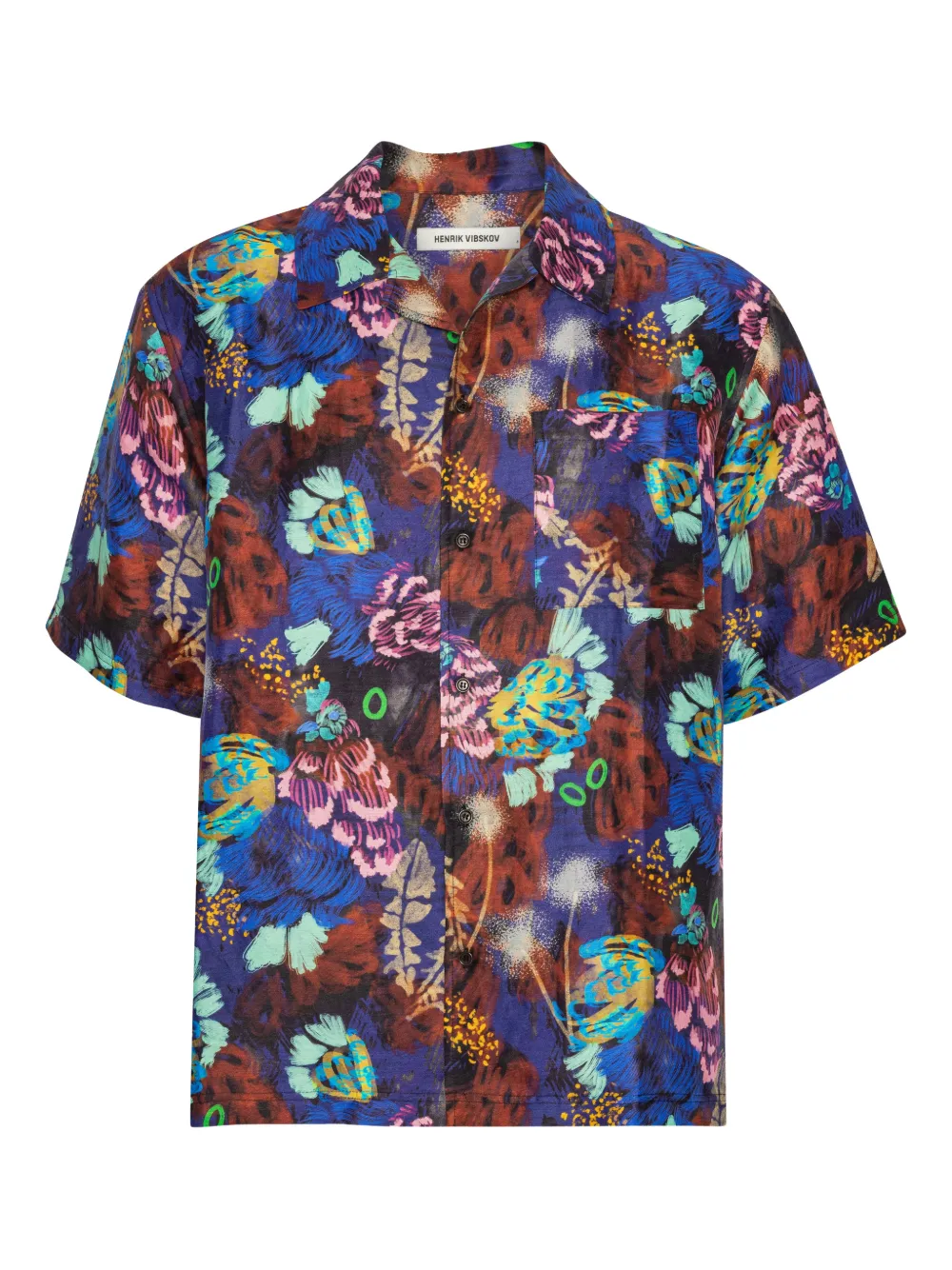 Henrik Vibskov Camicia Artist con stampa - Blu