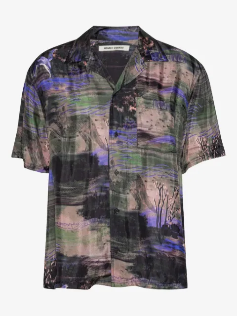 Henrik Vibskov buttoned graphic shirt