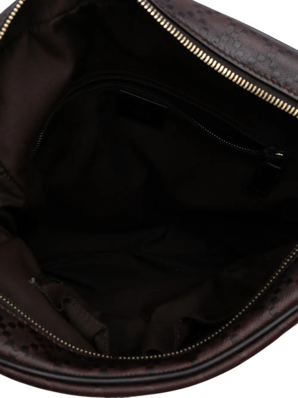 GUCCI Pre-owned 2016-2025 Diamante Leather Hilary Lux Crossbody Bag In Brown