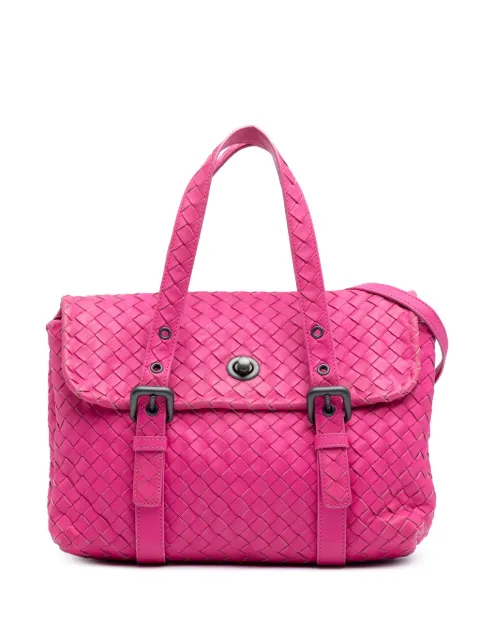 Bottega Veneta Pre-Owned bolsa satchel de piel de napa en Intrecciato 2012-2025