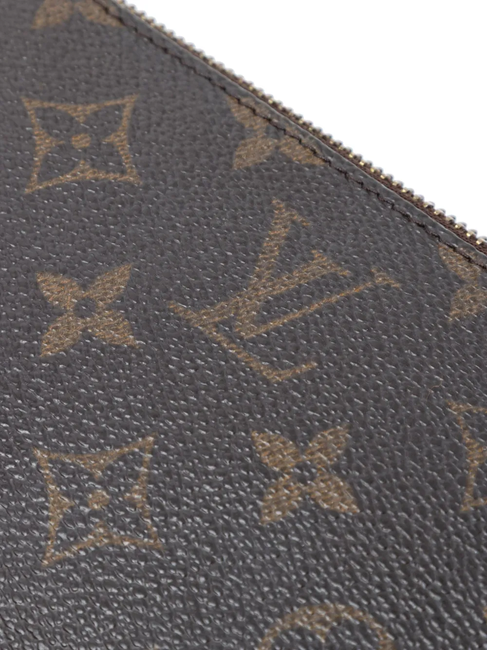 Pre-owned Louis Vuitton 2000 Monogram Pochette Accessoires Shoulder Bag In Brown