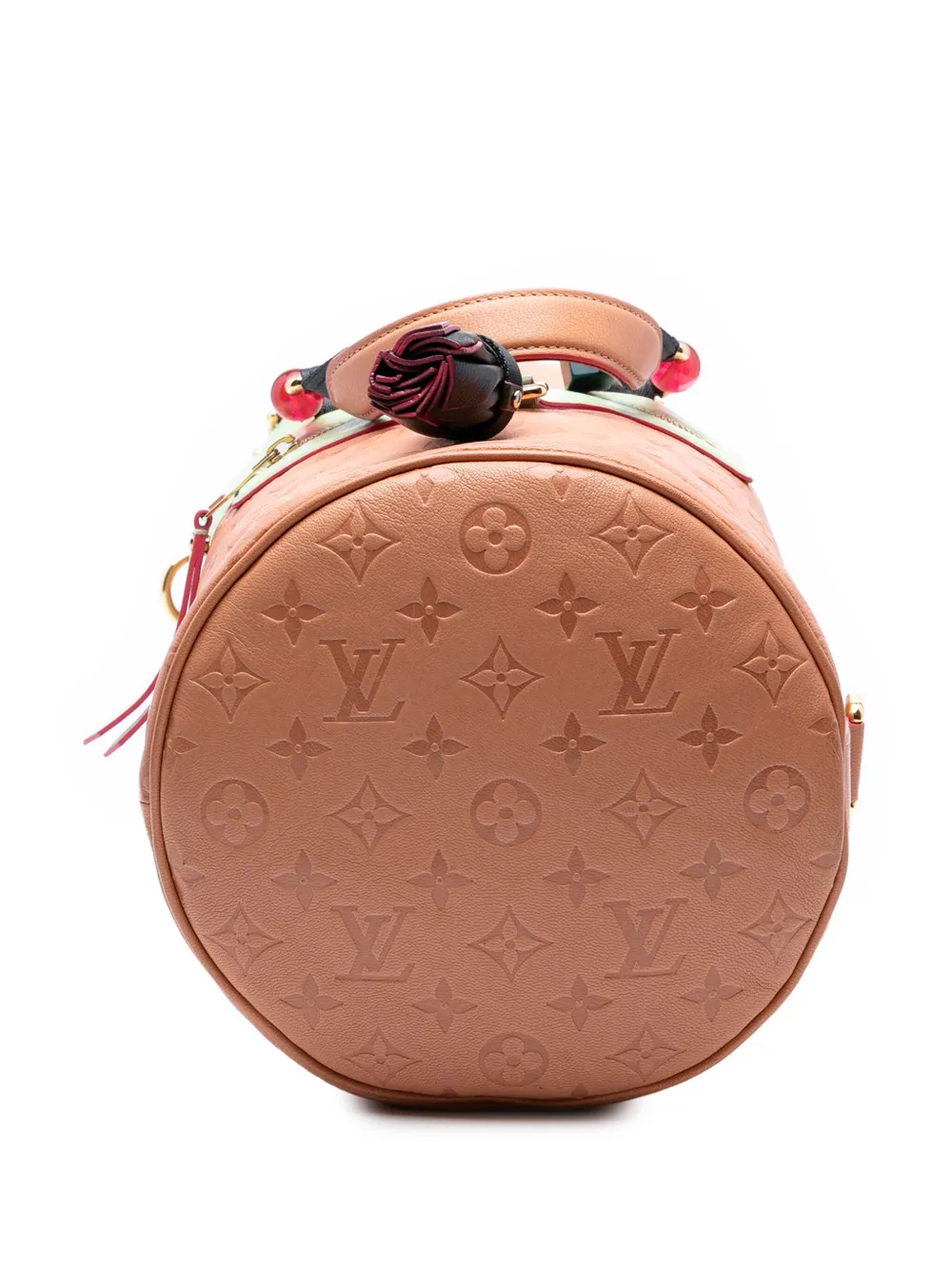 Pre-owned Louis Vuitton 2010 Monogram Empreinte Underground Duffle Bag Bucket Bag In Green