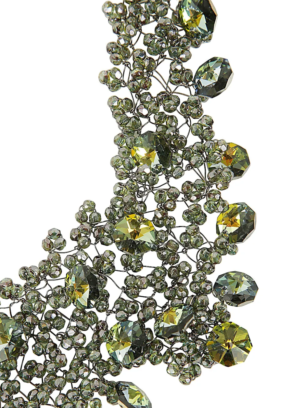 Maria Calderara Beaded Crystal Body Jewellery In Black