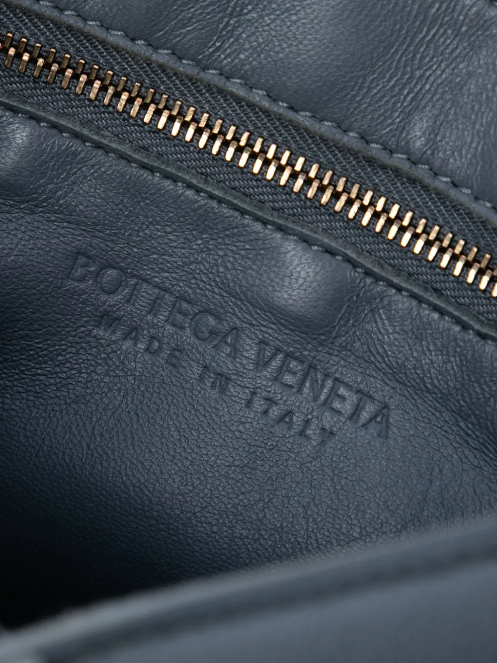 Pre-owned Bottega Veneta 2012-2025 Grained Calfskin Intrecciato Cassette Crossbody Bag In Gray