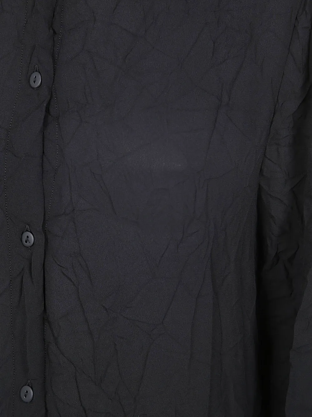 Maria Calderara New Roomy Fit Parachute Long Shirt In Black
