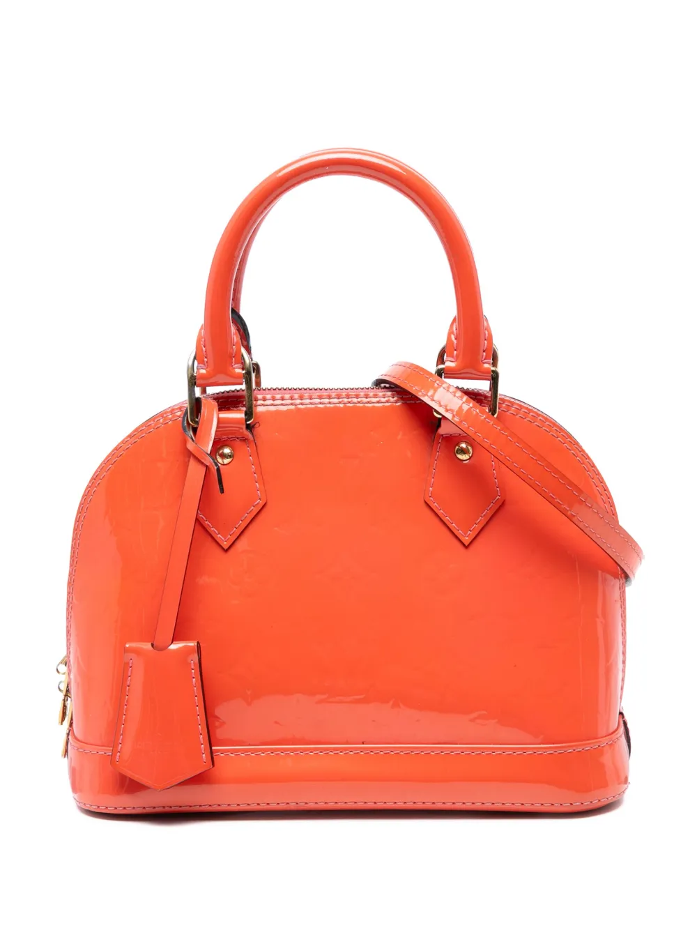 Louis Vuitton Pre-Owned 2014 モノグラム ヴェルニ アルマ BB サッチェルバッグ - オレンジ Louis Vuitton Pre-Owned 2014 モノグラム ヴェルニ アルマ BB サッチェルバッグ - オレンジ