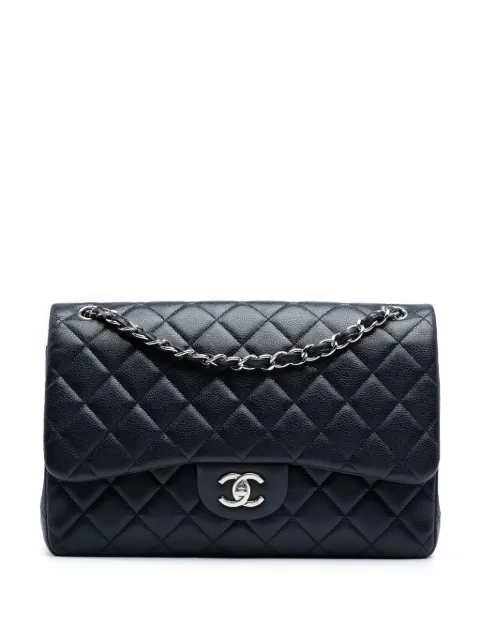 CHANEL Pre-Owned 2013-2014 Jumbo Classic Caviar Double Flap shoulder bag