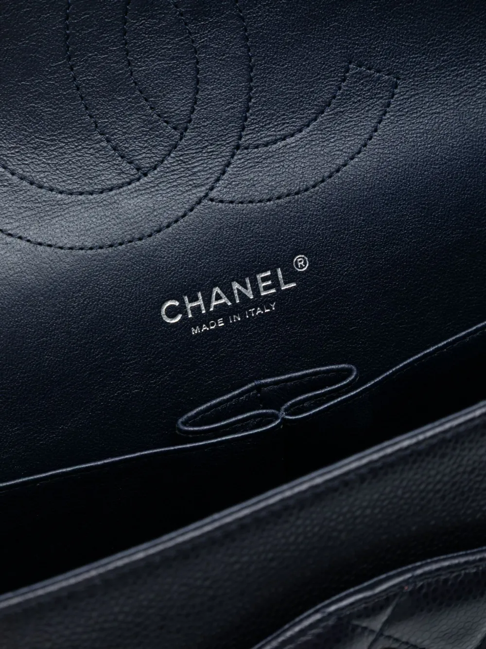 CHANEL Pre-owned 2013-2014 Jumbo Classic Caviar Double Flap Shoulder Bag In Blue