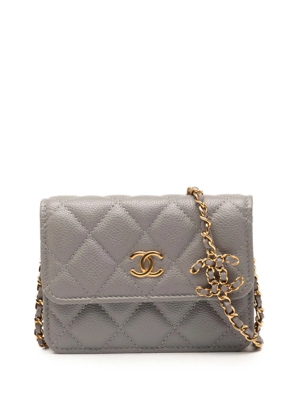 CHANEL Pre-Owned 2021 ココマーク マトラッセ キャビア ミス ココ クラッチウィズチェーン ショルダーバッグ - CHANEL Pre-Owned 2021 ココマーク マトラッセ キャビア ミス ココ クラッチウィズチェーン ショルダーバッグ -
