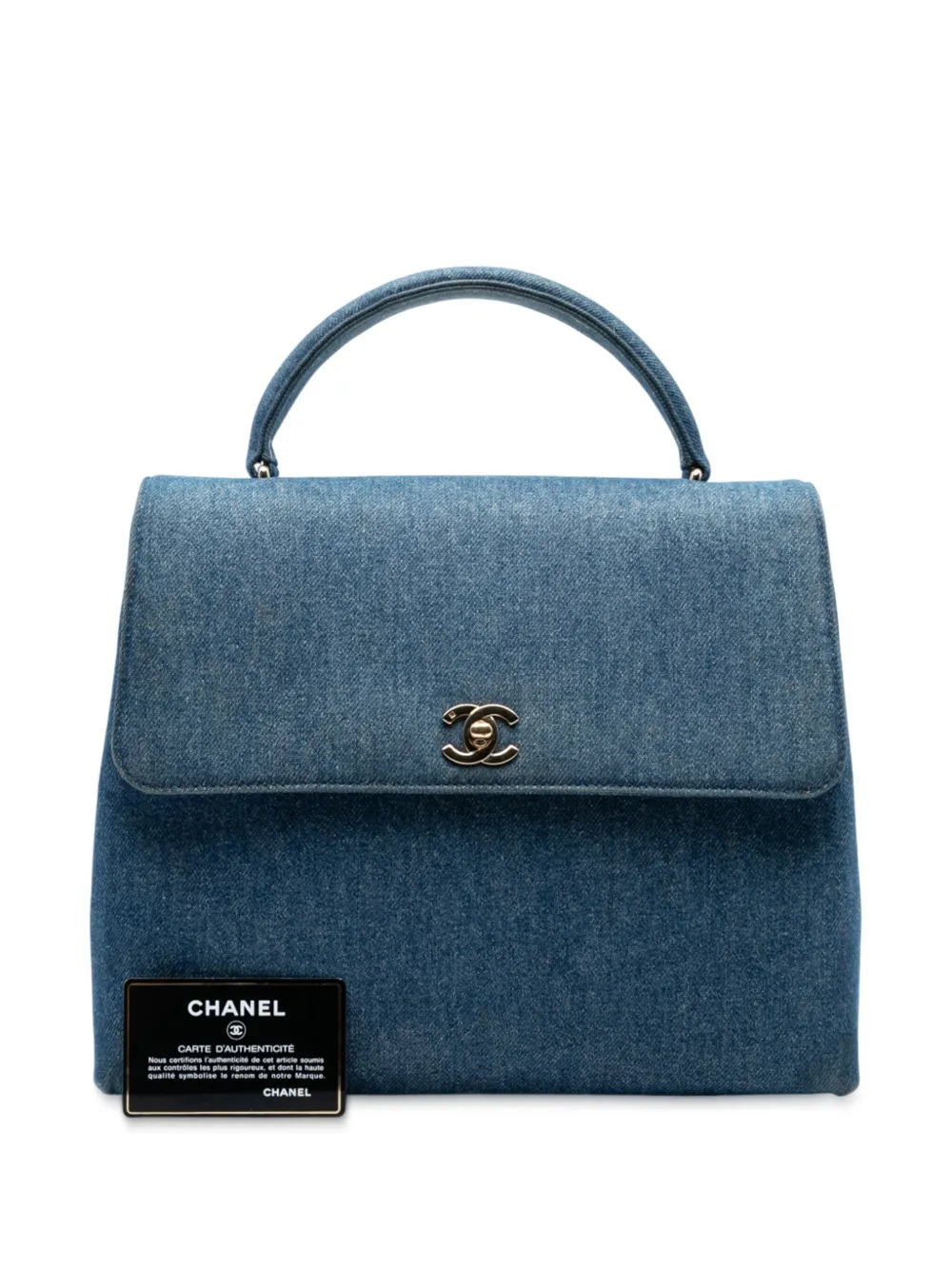 1997-1999 Cc Denim Kelly Top Handle Bag Handbag