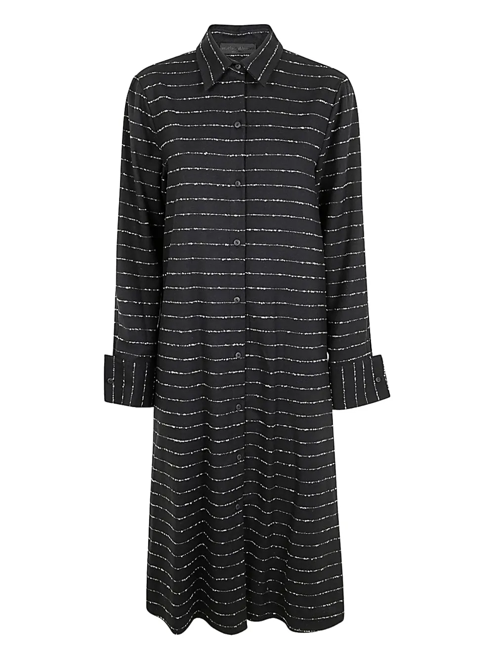 Maria Calderara ストライプ ドレス - ブラック