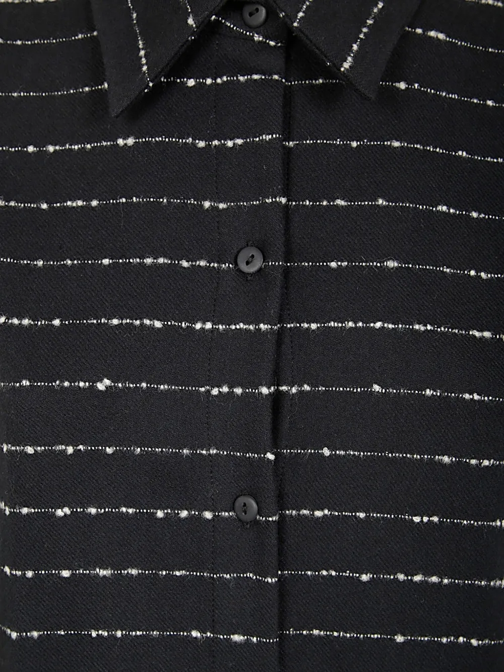 Maria Calderara Buttoned Striped Dress In Black