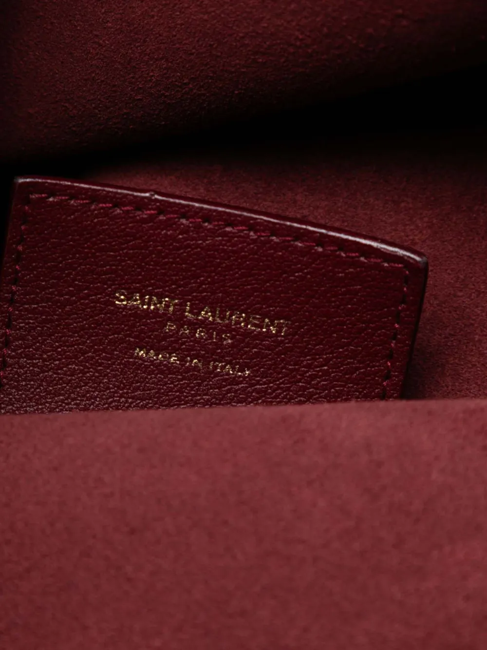 Pre-owned Saint Laurent 2018 Leather North South Shopper Tote Bag In Red