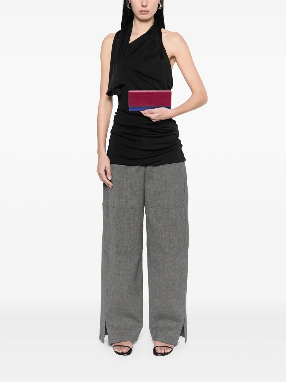 Pre-owned Louis Vuitton 2010-2025 Tricolor Epi Flore Wallet Long Wallets In Red