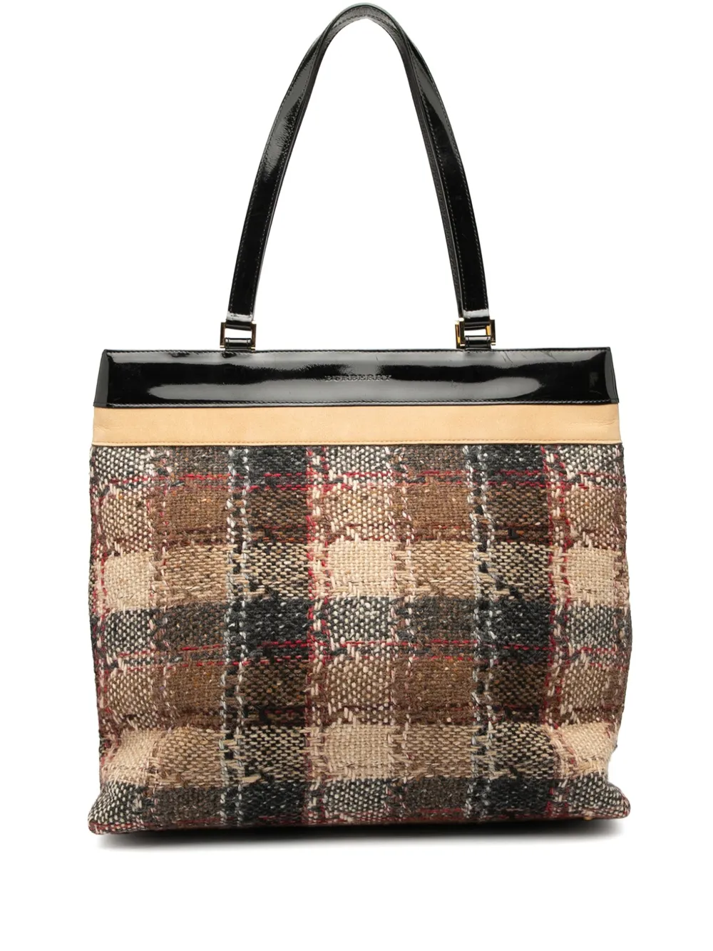 Burberry Pre-Owned 2000-2017 チェック ツイード トートバッグ - ブラウン