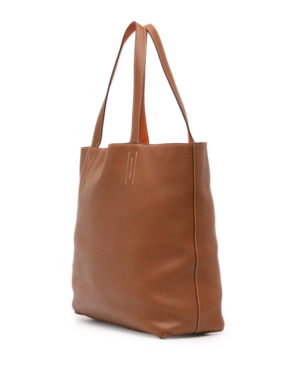 HERMES Pre-owned 2013 Clemence Double Sens 36 Tote Bag In Brown
