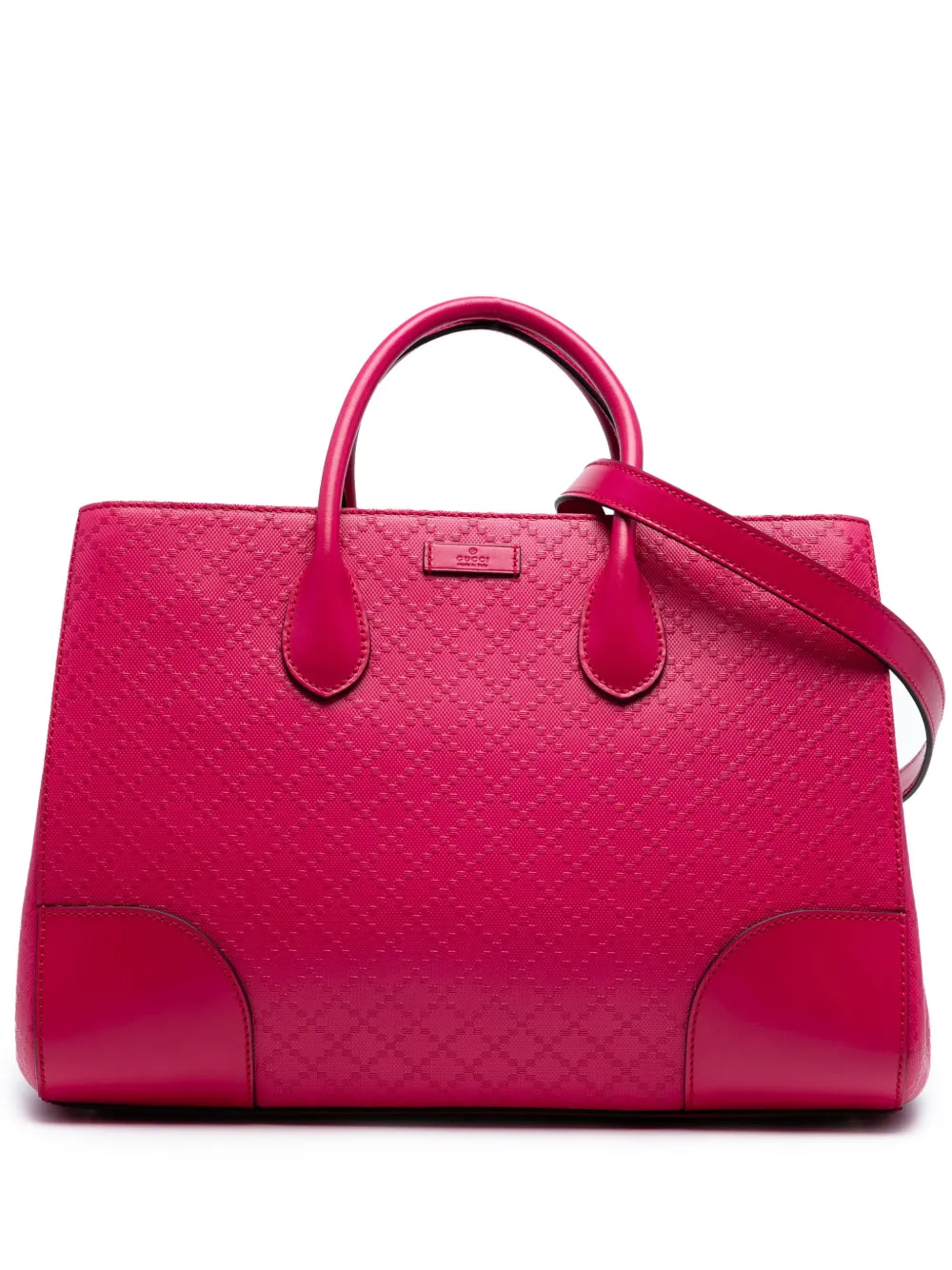 Gucci Pre-Owned 2016-2025 ミディアム ディアマンテ レザー ヒラリールクス トート サッチェルバッグ - ピンク