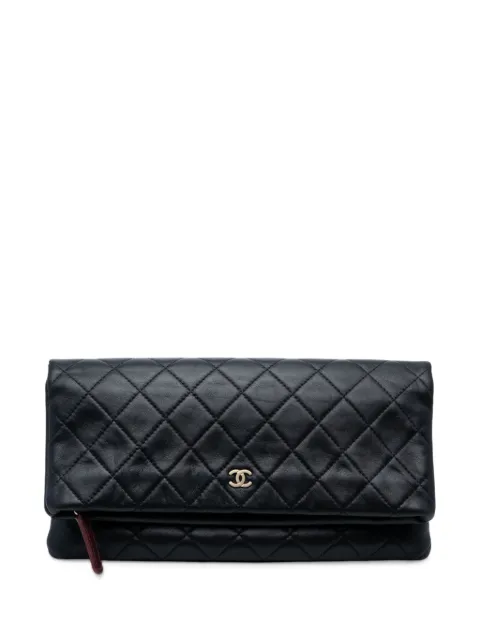 CHANEL Pre-Owned 2014-2015 Quilted Lambskin CC Beauty Foldover clutch bag