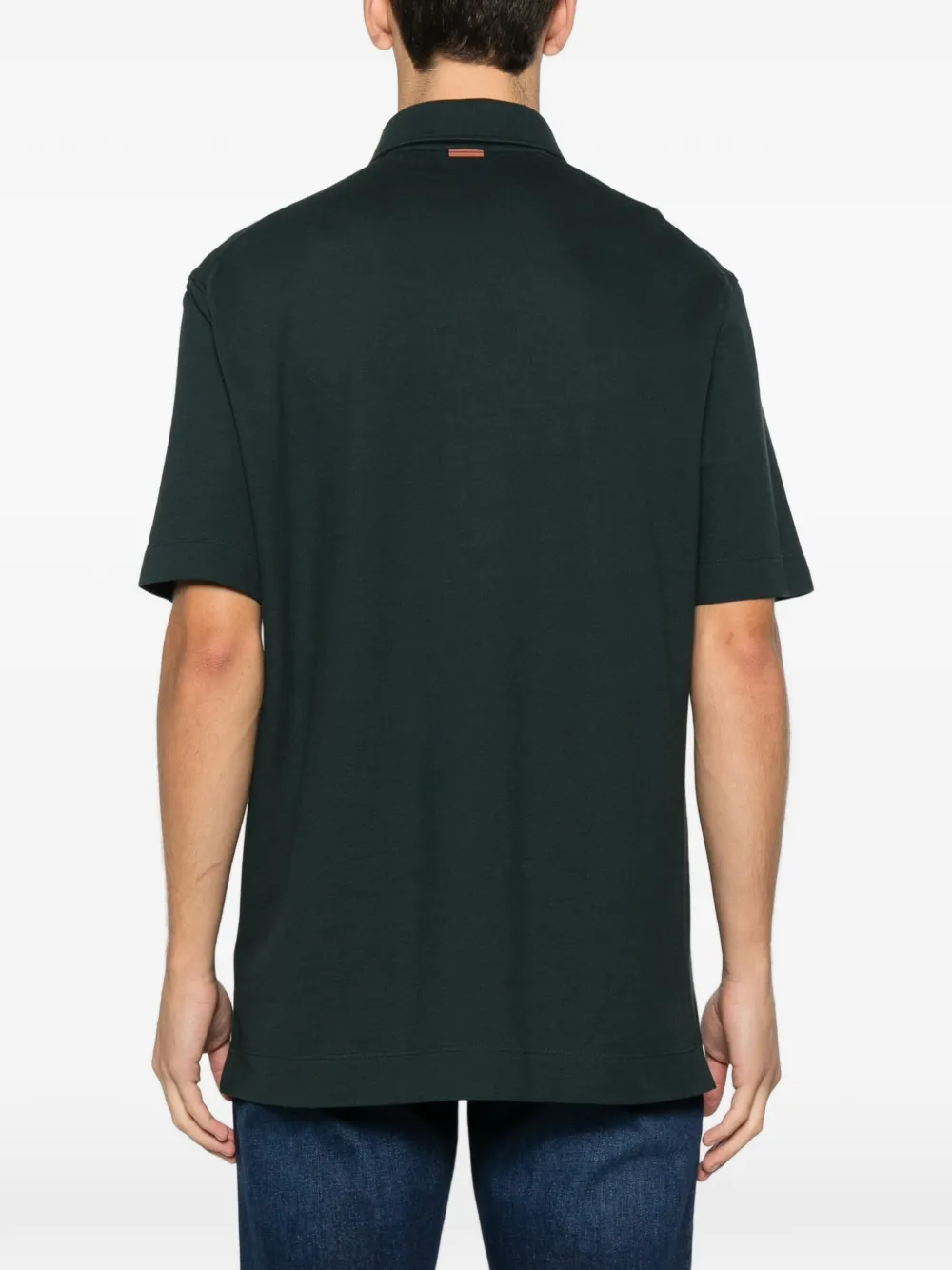 Zegna chest-pocket polo shirt Groen