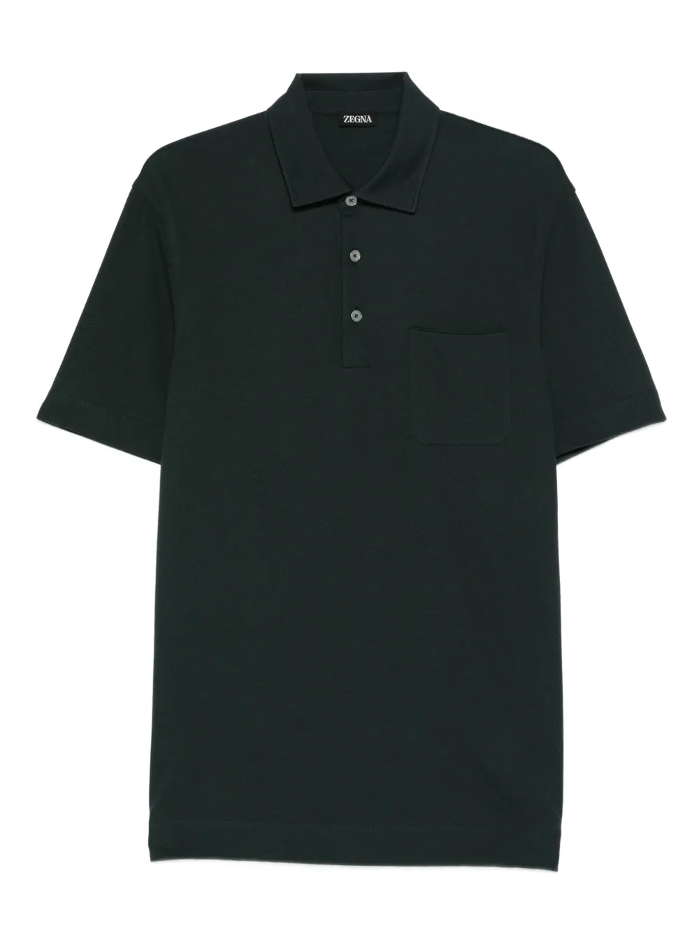 Zegna chest-pocket polo shirt - Verde