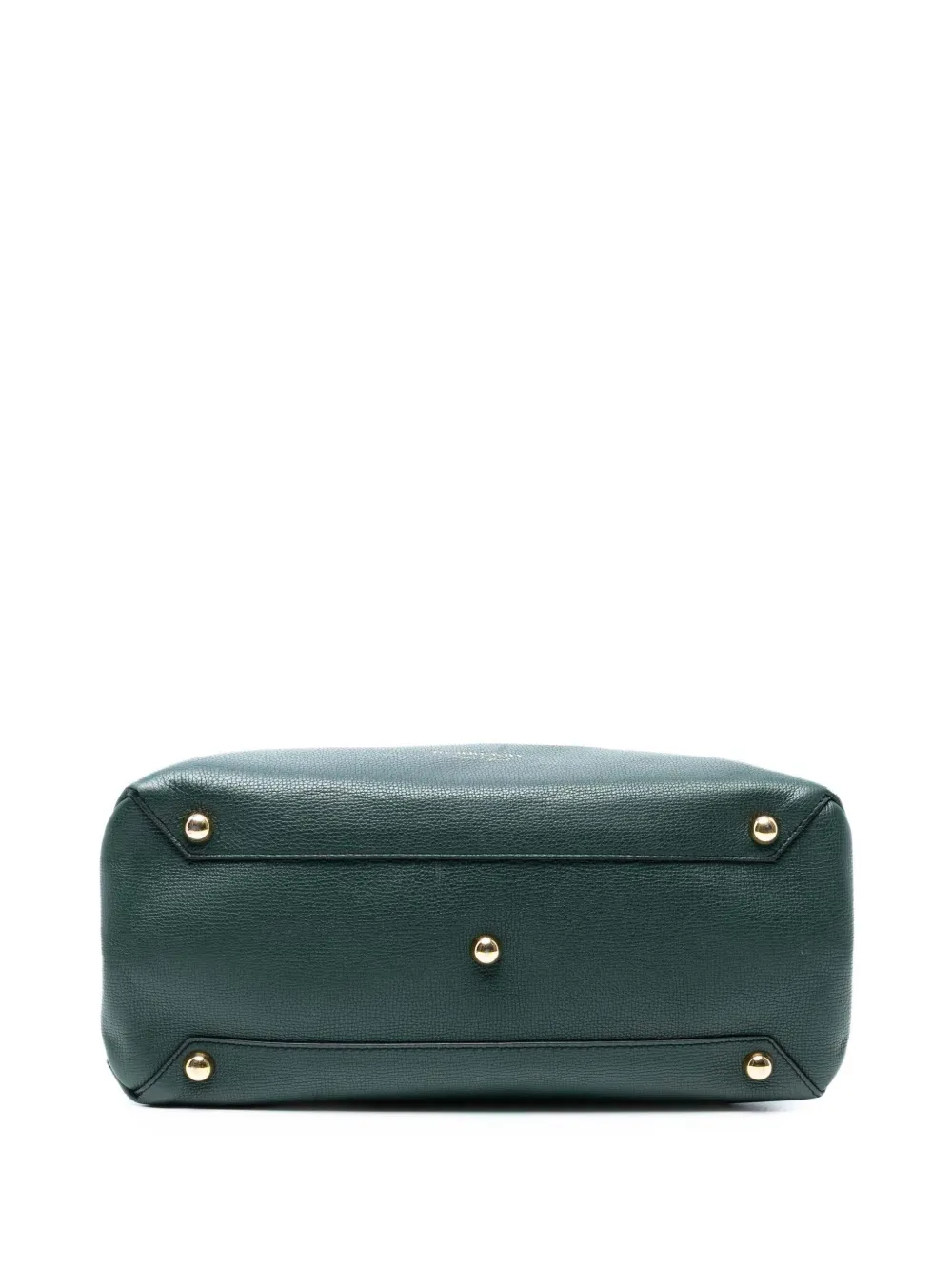 Pre-owned Burberry 2000-2017 Medium Leather And House Check Banner Satchel In Green