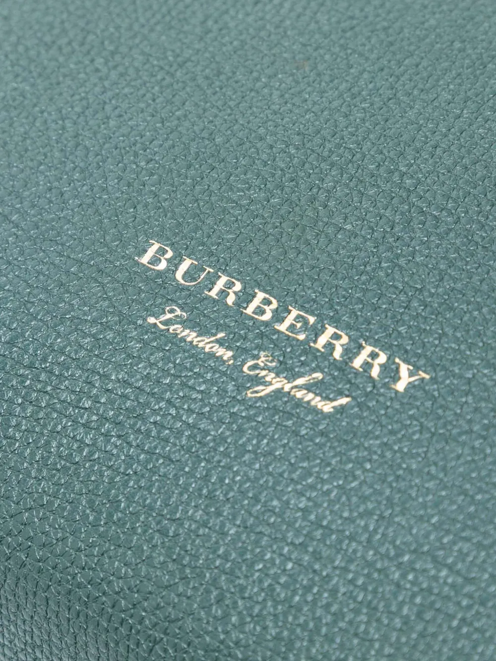 Pre-owned Burberry 2000-2017 Medium Leather And House Check Banner Satchel In Green