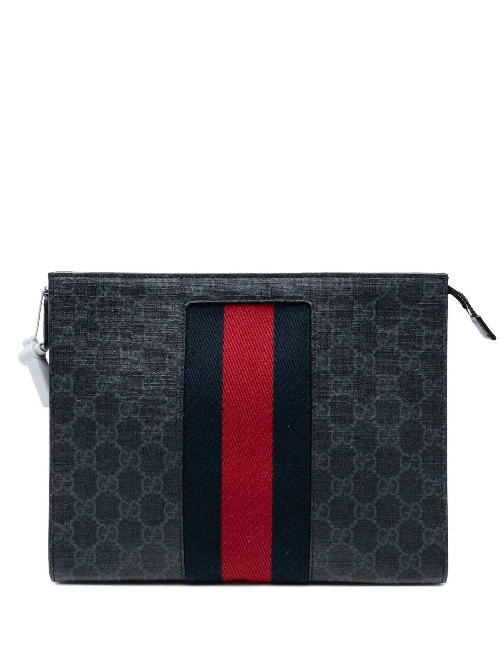 Gucci Pre-Owned 2000-2015 GG Supreme Web clutch bag | Black | Image 1