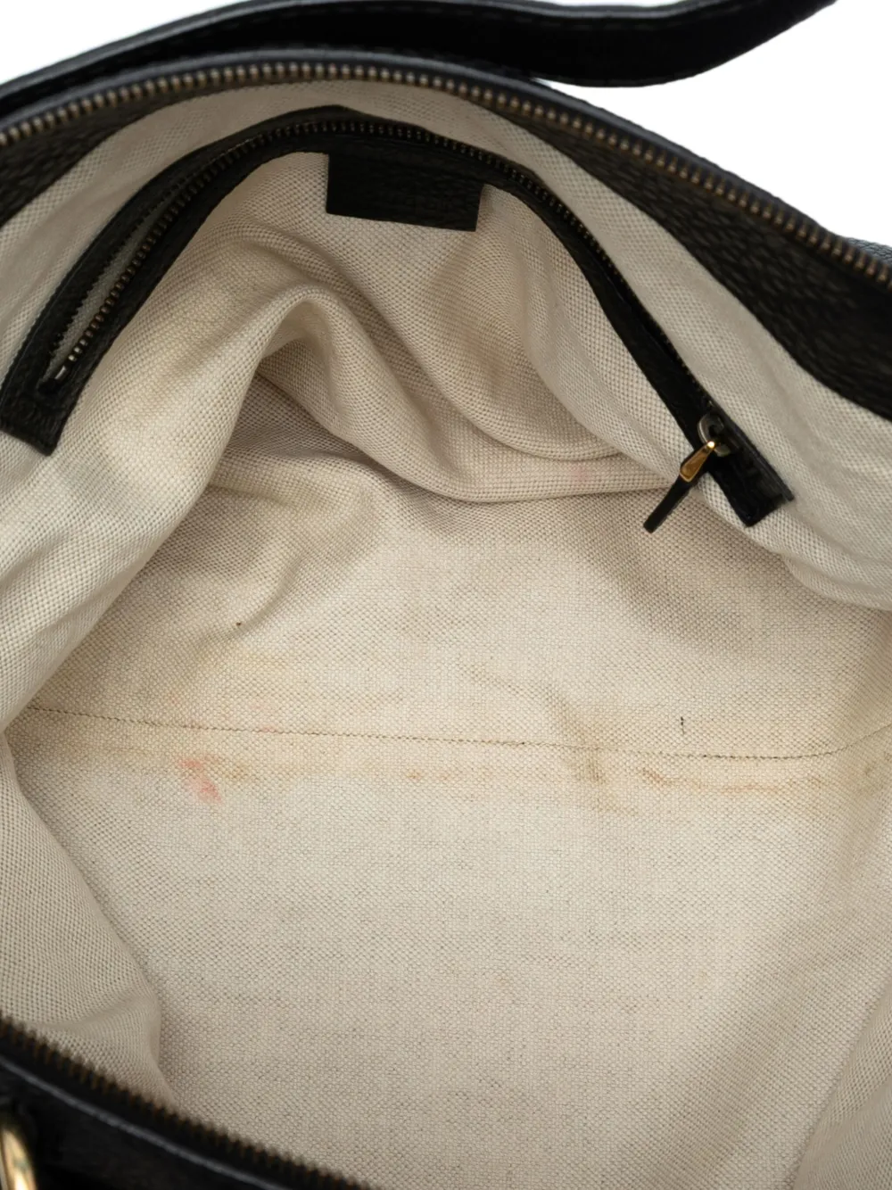 GUCCI Pre-owned 2016-2025 Medium Leather Ride Top Handle Bag Satchel In Black