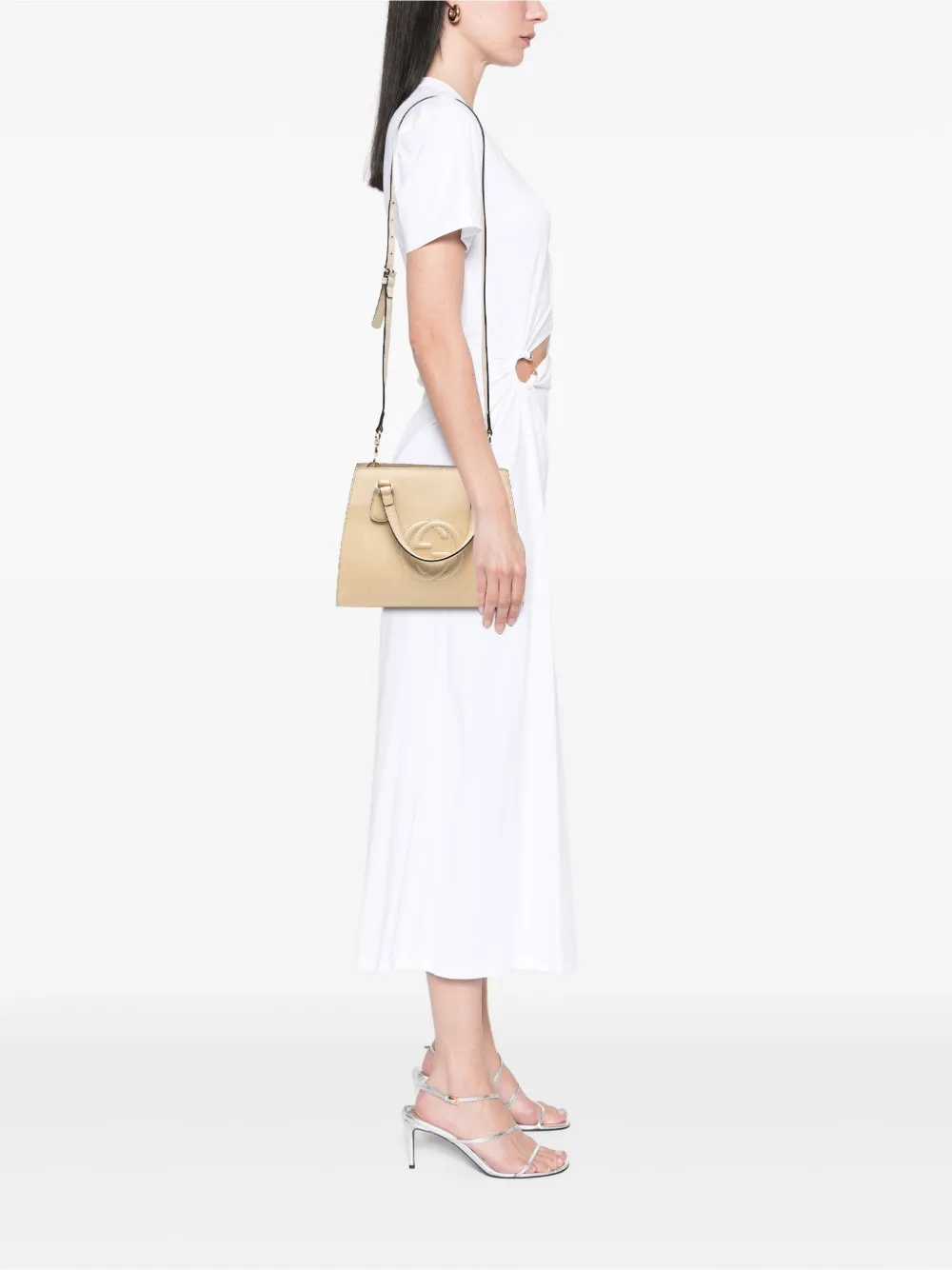 Pre-owned Gucci 2016-2025 Medium Dollar Calf Soho Top Handle Convertible Tote Satchel In Brown