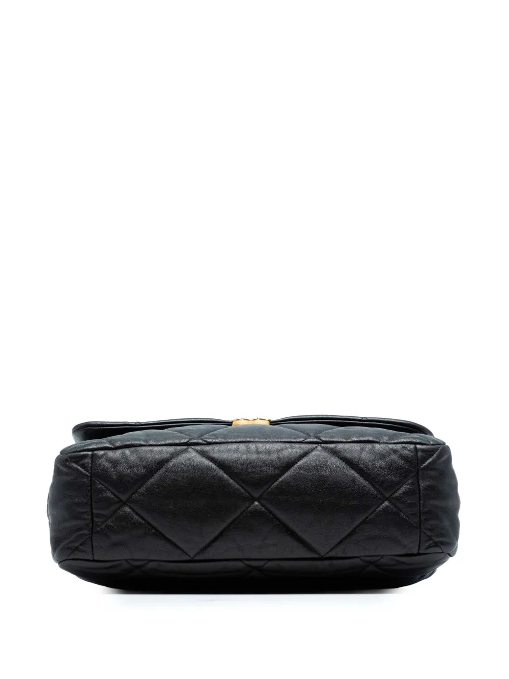 Pre-owned Chanel 2019 Maxi Lambskin 19 Flap Satchel In Black