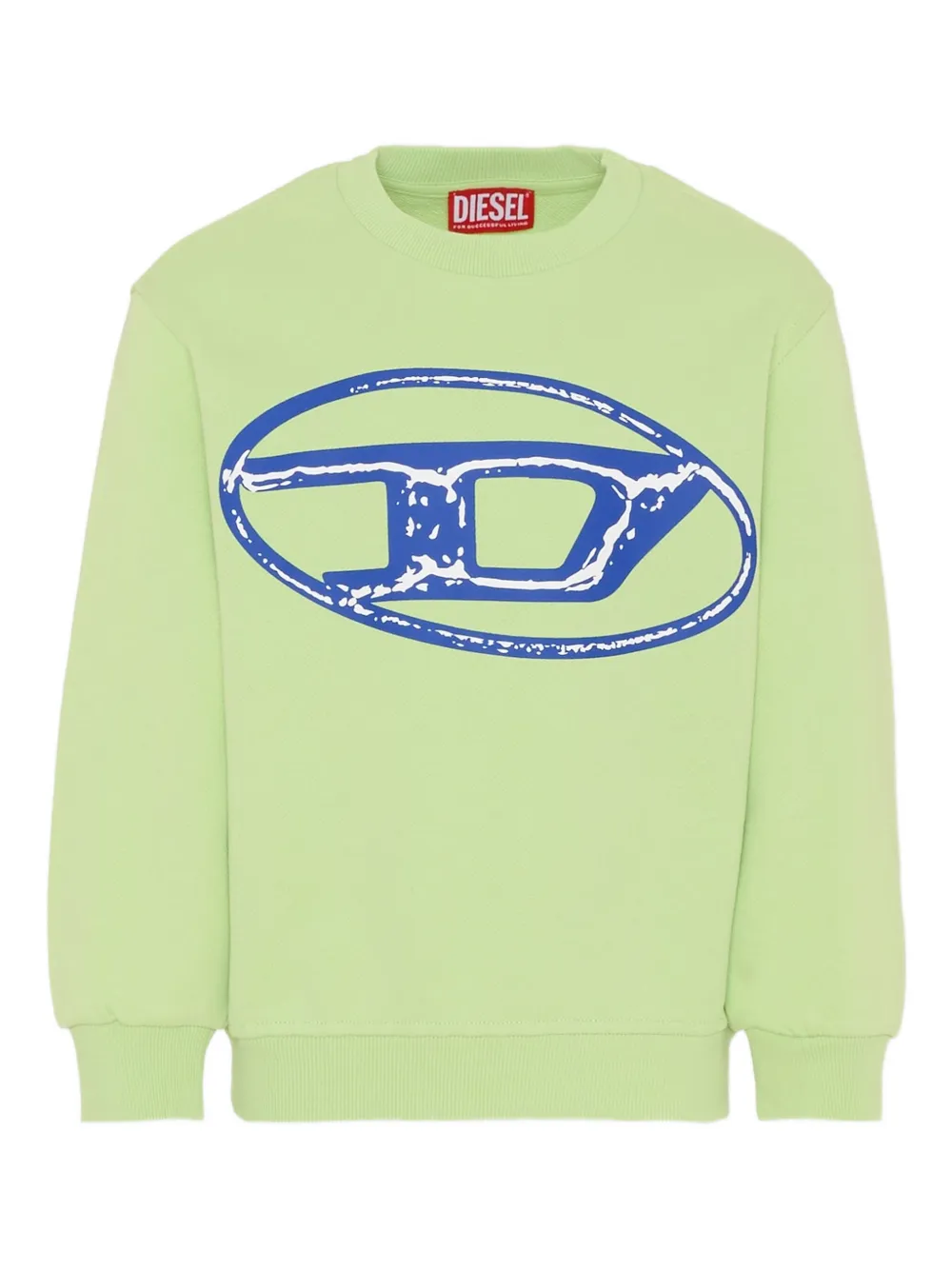 Diesel Kids Sbonnie Over logo crew-neck sweatshirt - Verde