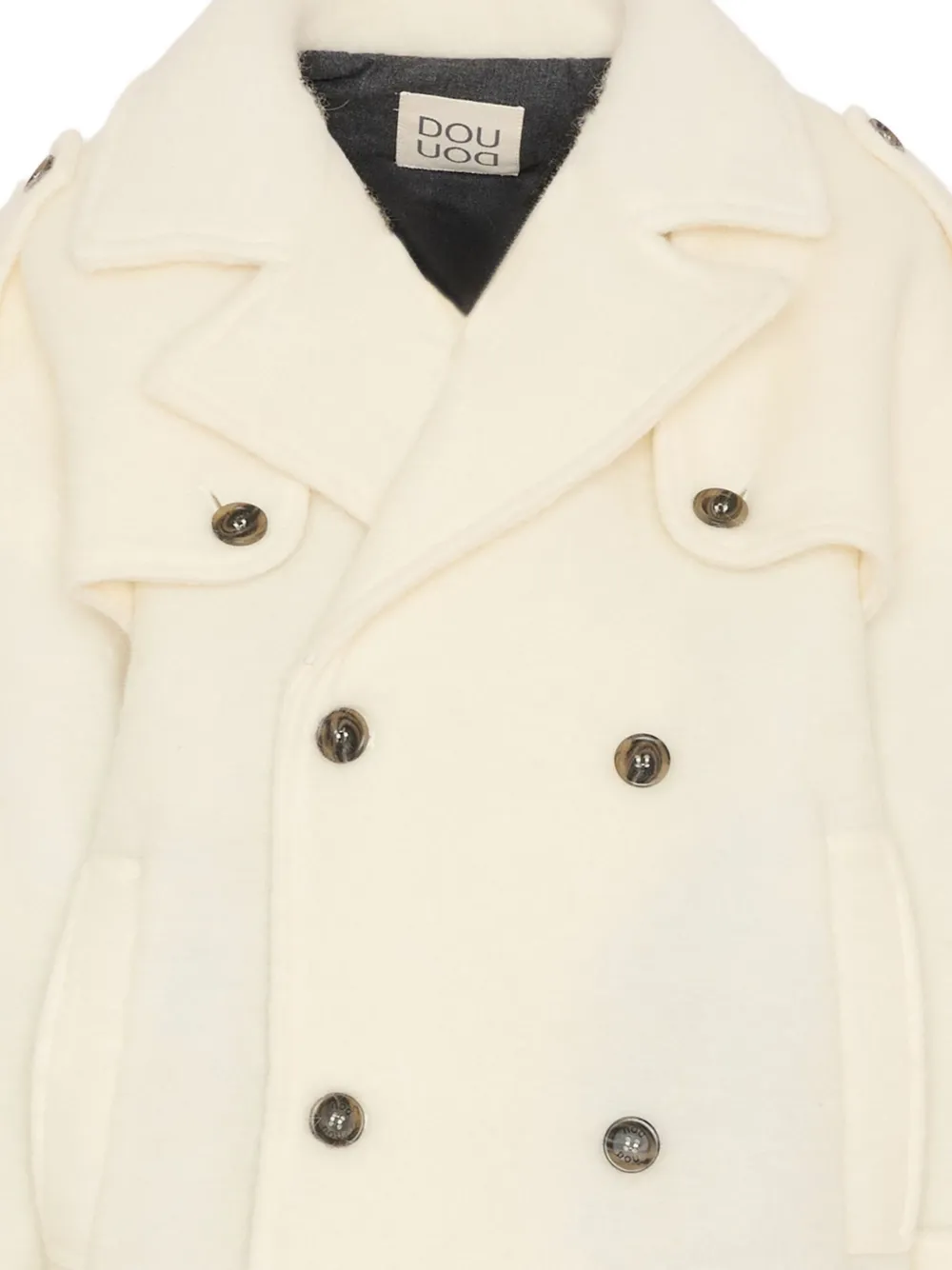 Douuod Kids Jas met dubbele rij knopen Beige