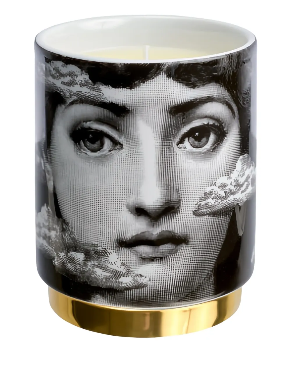 Fornasetti Face-print Candle (235g) In Black