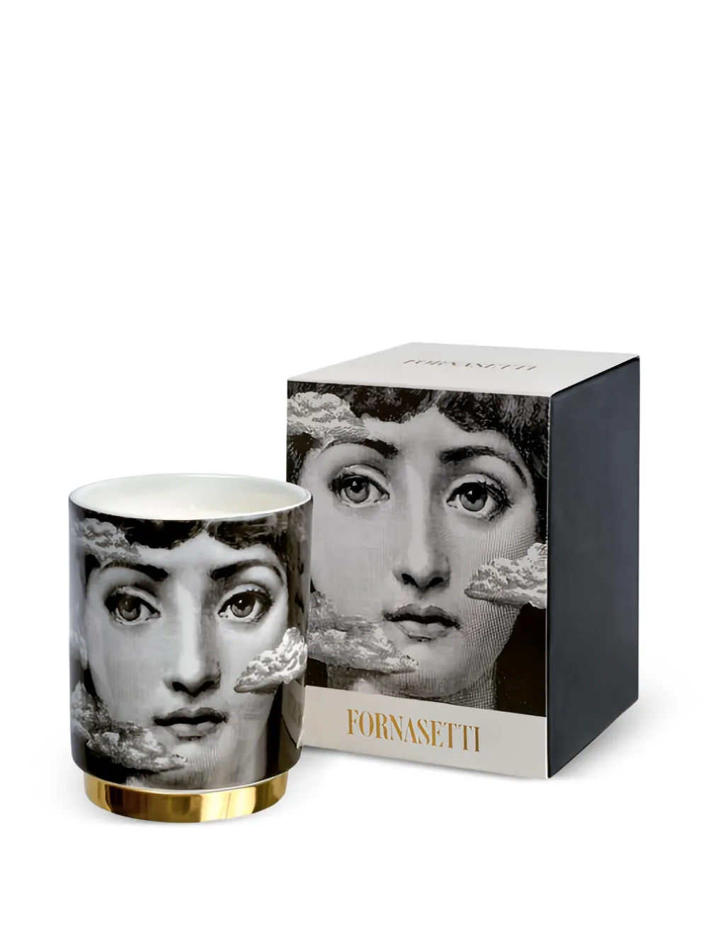 Fornasetti face-print candle (235g) | Black | Image 1