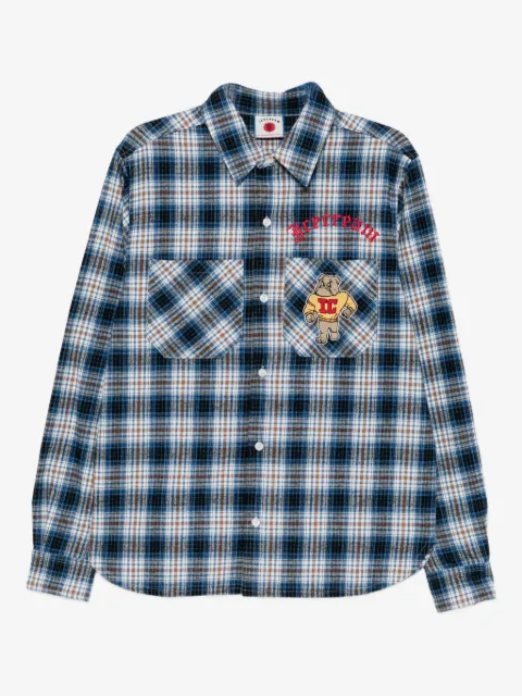 ICECREAM Camisa xadrez com bordado
