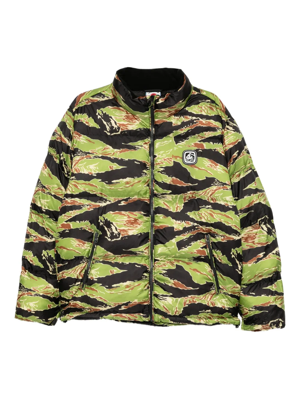 ICECREAM tiger-stripe puffer jacket | Green | Image 1
