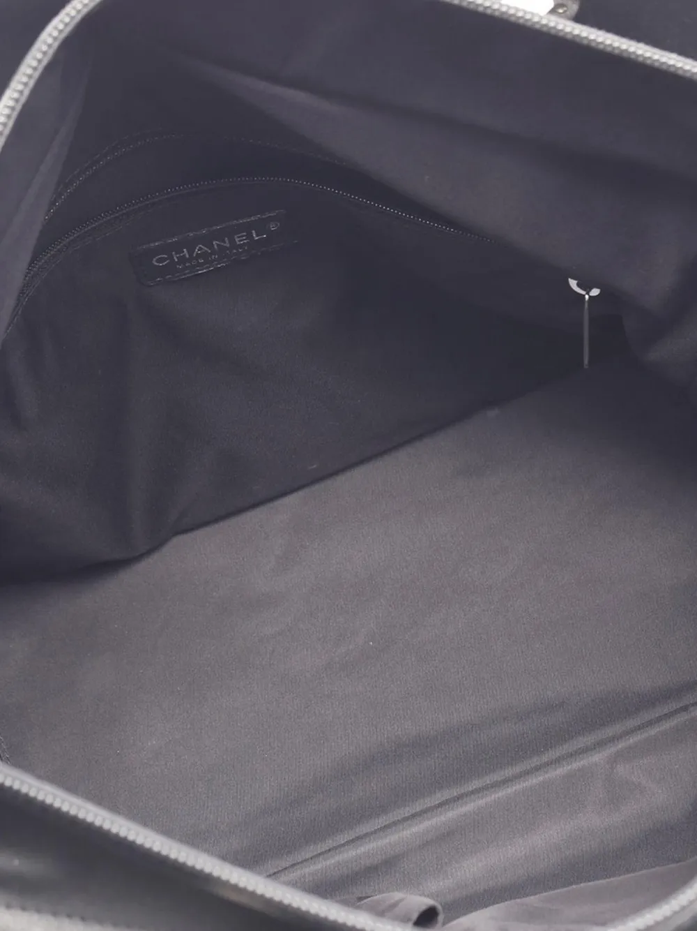 Pre-owned Chanel 2009-2010 Medium Quilted Coated Canvas Paris Biarritz Tote Bag In Black