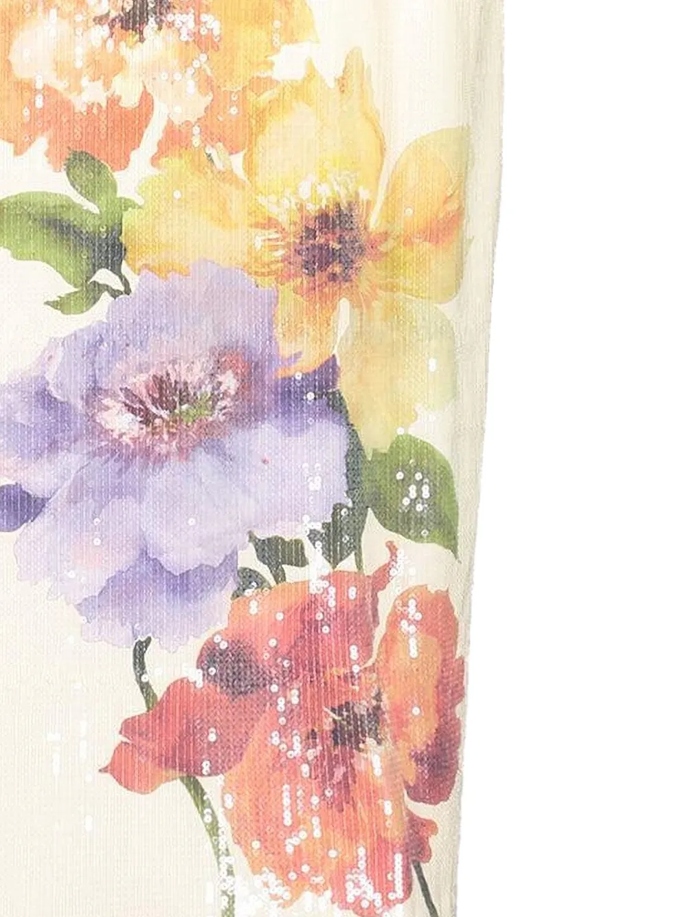 Christy Lynn Aldric midi-rok met pailletten en bloemenprint - Beige