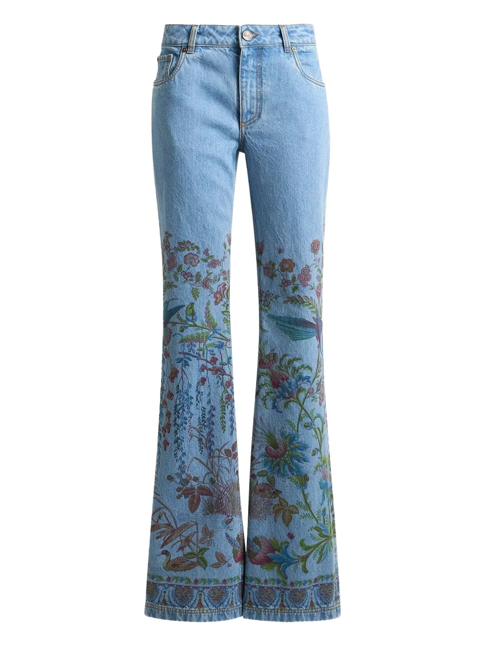 ETRO Ausgestellte Jeans mit Print - Blau