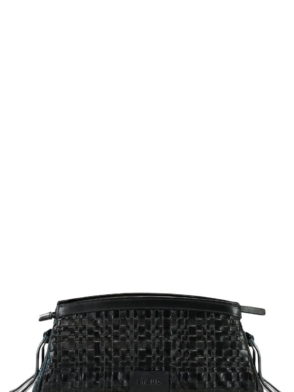 STAUD Maude geweven clutch - Zwart