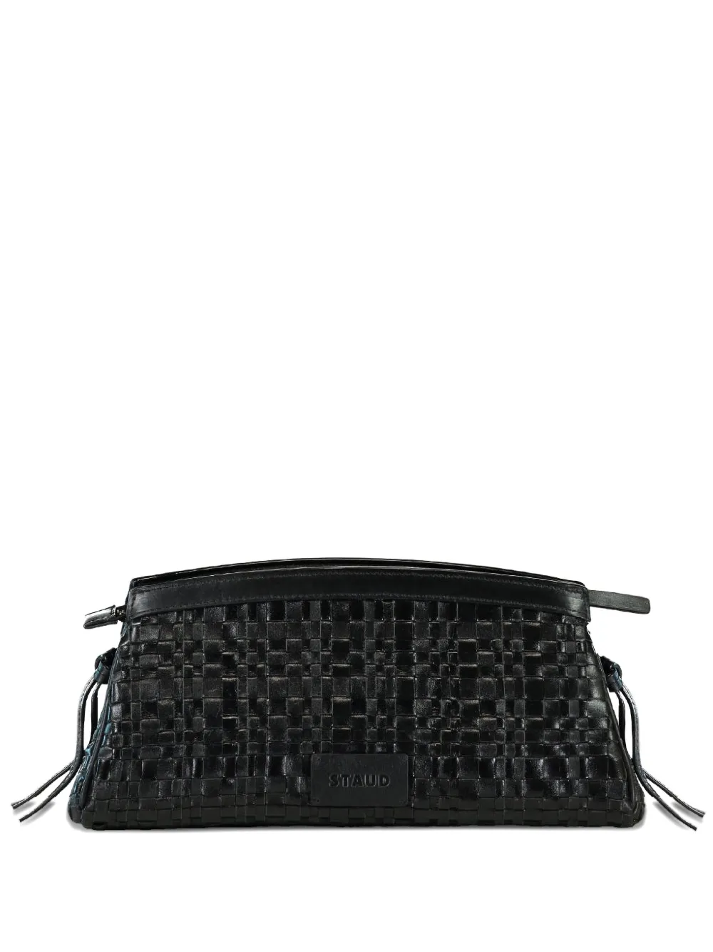 Staud Maude Woven Clutch Bag In Black