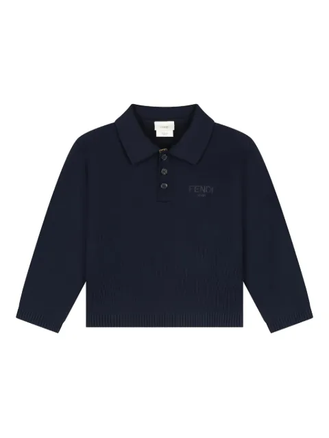 Fendi Kids logo-embroidered polo shirt