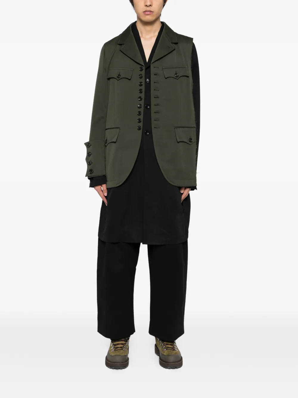 Comme des Garçons Homme Plus button-up layered coat | Double Breasted Coats | Image 2