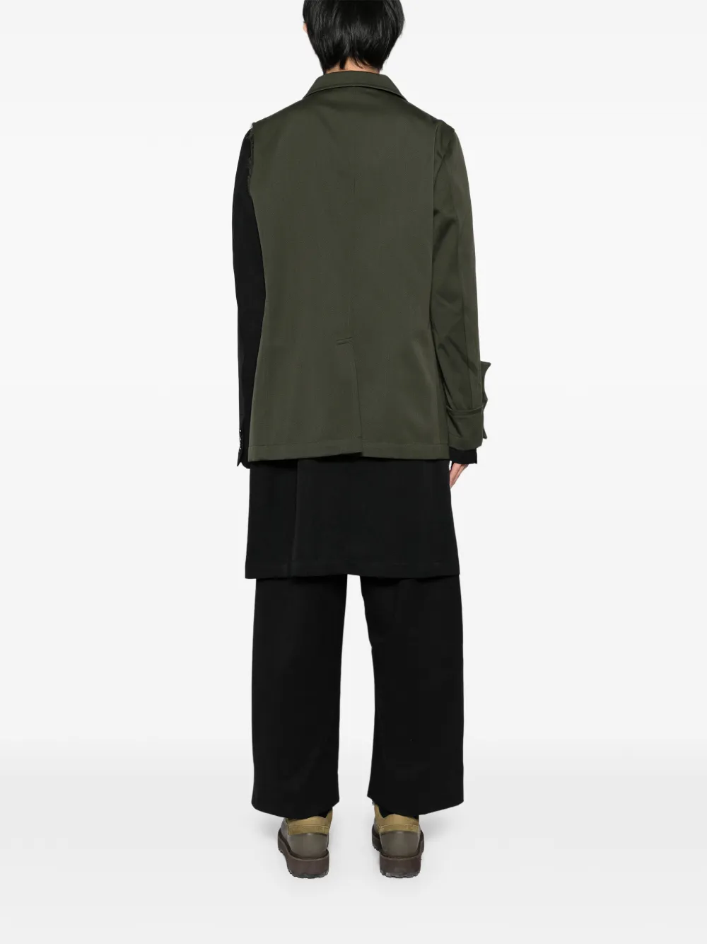 Comme des Garçons Homme Plus Gelaagde jas met knopen Groen