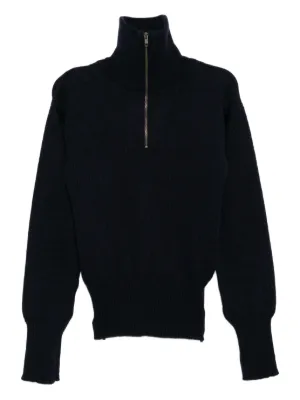 Junya Watanabe MAN zip-neck Sweater | Blue | FARFETCH