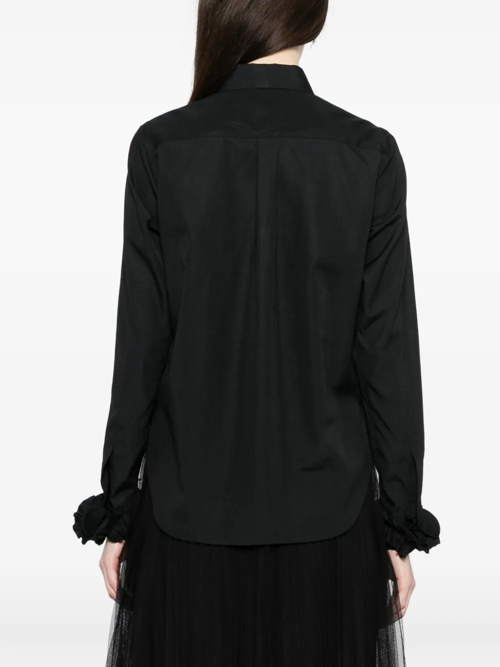 Noir Kei Ninomiya Blouse met ruches Zwart