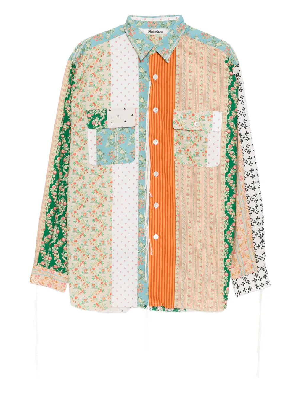 midorikawa patchwork pocket shirt | Neutrals | Image 1