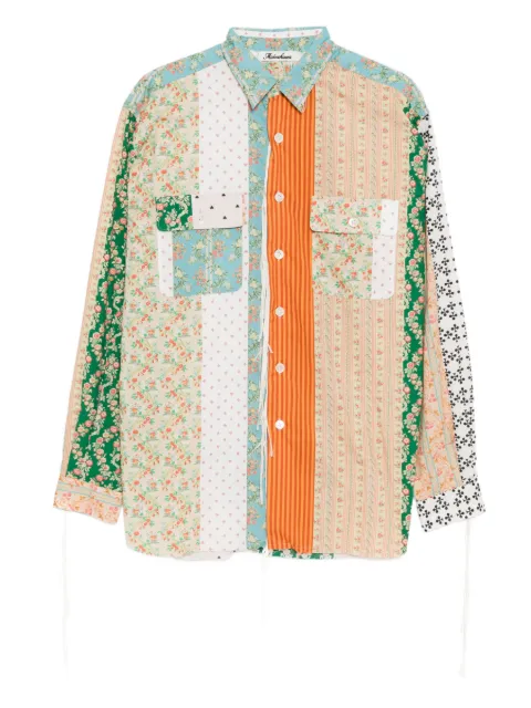 midorikawa patchwork pocket shirt